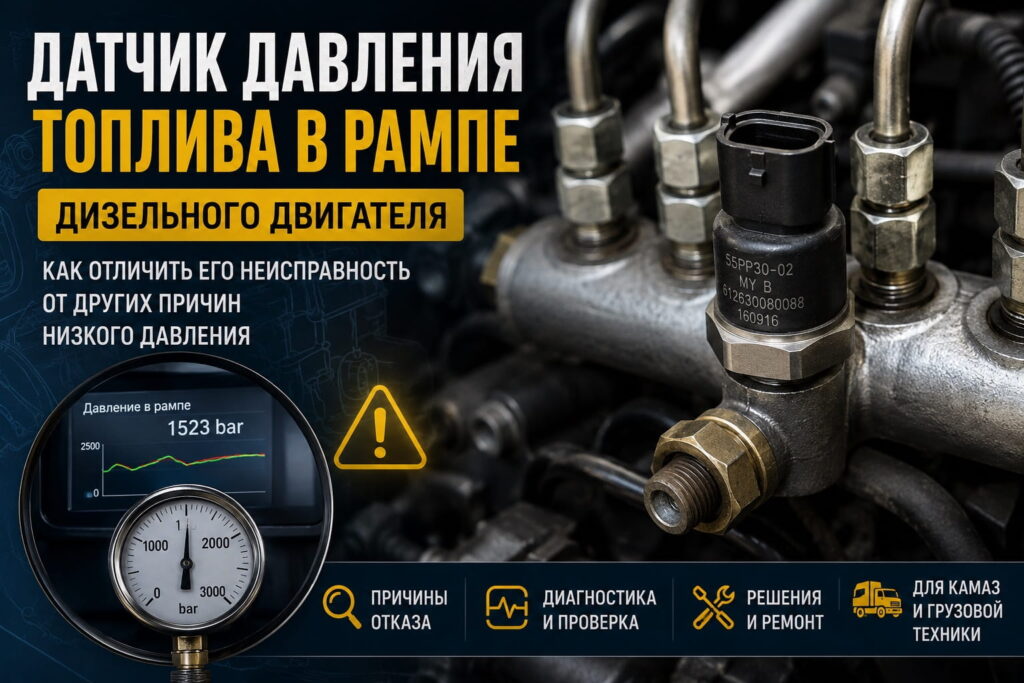 Датчик давления топлива в рампе дизеля
