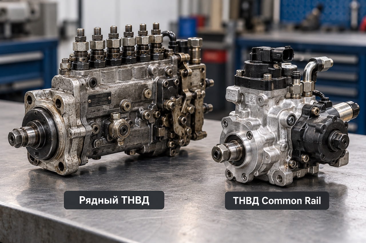 Рядный ТНВД и насос Common Rail: внешний вид Рядный ТНВД и насос Common Rail: внешний вид